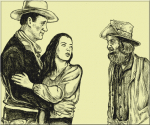 John Wayne, Ella Raines, George Gabby Hayes